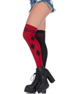 Harlequin Dual Color Over The Knee Socks