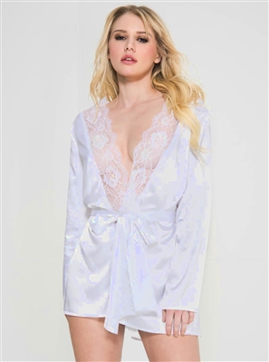 Satin And Lace Lace Robe Set