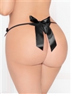 Bow Back Sexy Open Crotch Plus Size Thong