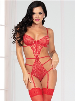 Slimming Open Back Lace Teddy