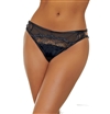 Lace And Mesh Open Crotch  Panties With Keyhole Back