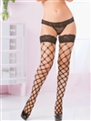 Stay Up Multi Fence-Net Thigh Highs