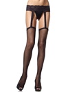Fishnet Thigh Highs With Lace Garter Belt