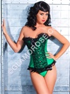 Emerald Orchid Burlesque Corset Set