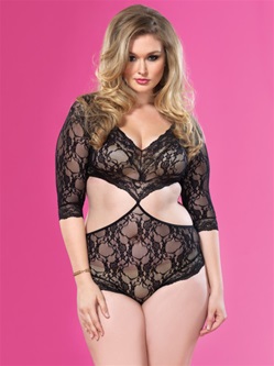 Plus Size Elegant Lace Teddy