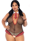 Plus Size School Girl Crotchless Teddy