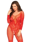 Net And Lace Illlusion Teddy Bodystocking