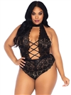 Plus Size Sexy Crotchless Teddy