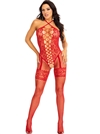 Heart Net Sexy Crotchless Bodystocking