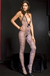 Tiger Print Crotchless Bodystocking
