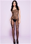 Leopard Teddy Design Crotchless Bodystocking