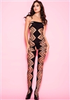 Strapless Zig Zag Crotchless Bodystocking
