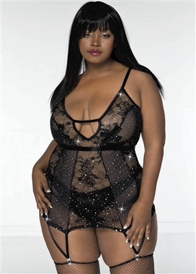 Plus Size Shiny Slimming Chemise