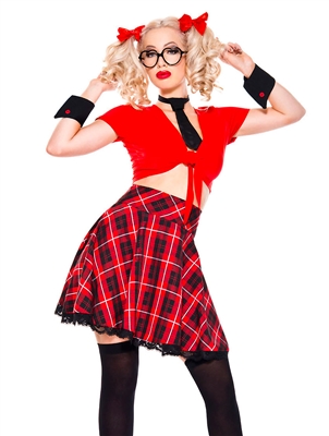 Flirty School Girl  5 PC Costume