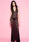 Slimming Lace Halter Gown