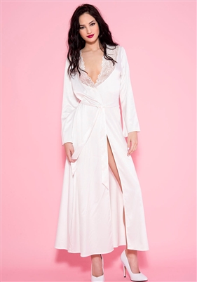 Satin Elegant Long Robe 2 PC Set