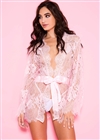 Scalloped Lace Romantic Robe