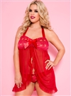 Plus Size Flirty Flyaway Babydoll Set