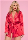 Plus Size Sexy Satin Robe