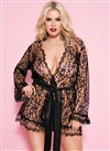 Plus Size Sexy Lace Robe