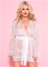 Plus Size Sexy Lace Robe