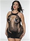 Plus Size Shiny Cut Out Mini