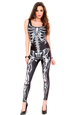 3D Skeleton Bodysuit Costume