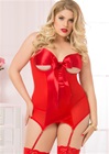 Lace And Satin Plus Size Chemise Set