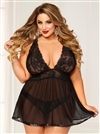 Wondrous Plus Size Babydoll Set