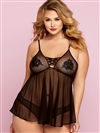 Sexy Plus Size Scene Stealer Babydoll Set