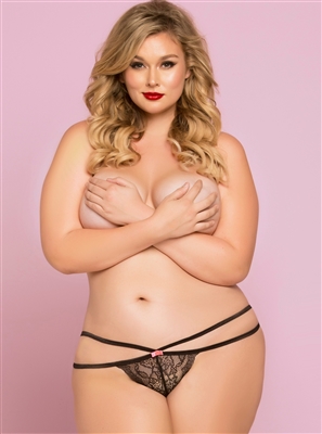 Lace Plus Size Panties With Strappy Back