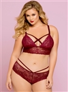 Bianca Rose Lace Strappy Plus Size Bralette