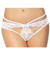 Lace Open Crotch Panties With CutOut Strappy Back