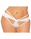 Lace Plus Size Open Crotch Panties With CutOut Back