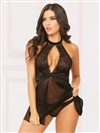 Seductress Sexy Mesh Babydoll Set