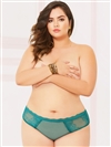 Lace And Net Plus Size  Panties With Open Back