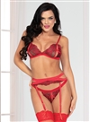 Midnight Kiss Peek-A-Boo 3 PC Sexy Set