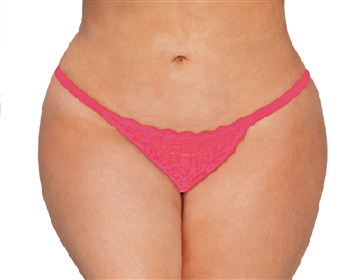 Leopard Mesh Plus Size Cheeky Panties