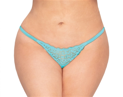 Leopard Mesh Plus Size Cheeky Panties
