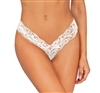 Lace Open Crotch Thong