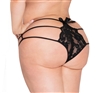 Strappy Lace Plus Size  Panties With Back Bows