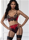 Sexy  Eyelash Lace 2 PC Bra Set