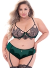 Eyelash Lace Plus Size 2 PC Bra Set