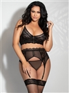 Glamour Girl Plus Size 3 PC  Bra Set