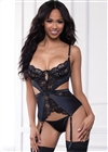 Lace Cut Out Bustier 2 PC Set