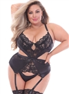 Lace Slimming Bustier Plus Size 2 PC Set