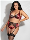 Fierce Leopard Plus Size 3 PC Bra Set