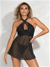 Sheer Queen 2 PC Babydoll Set