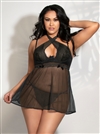 Sheer Queen Plus Size Babydoll Set