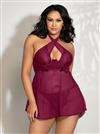 Sheer Queen Plus Size Babydoll Set